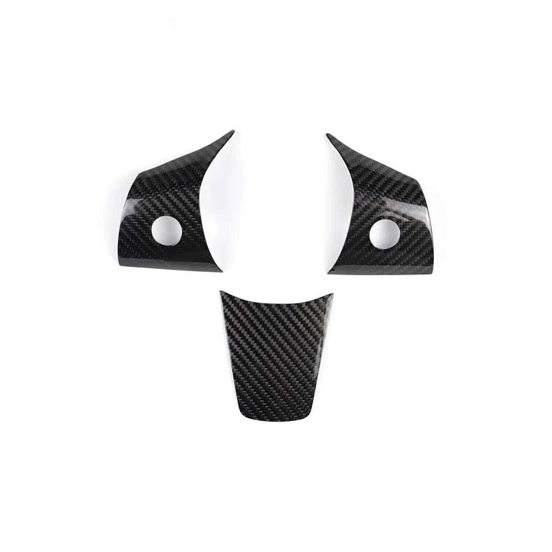 Tesla Model 3 Dry Carbon Fiber Steering Wheel Center Decoration Trim fit