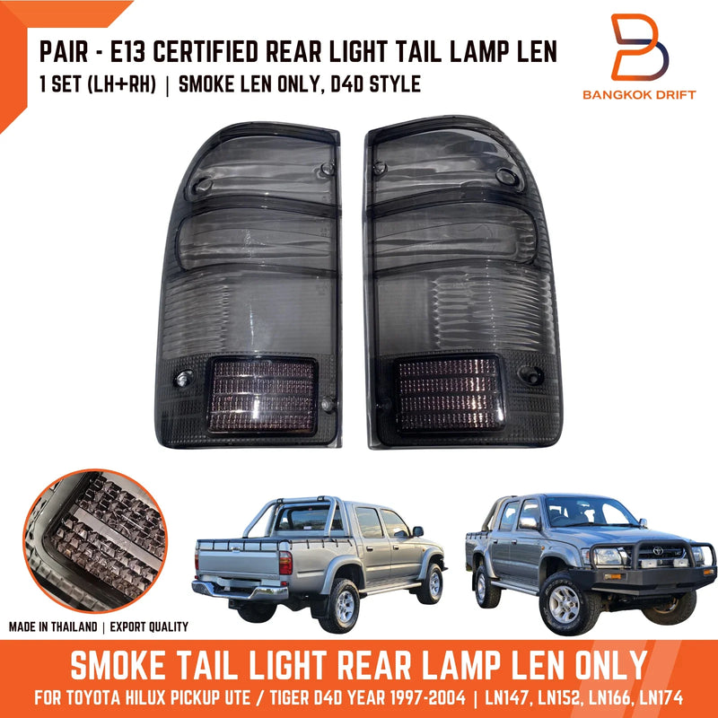 Toyota Hilux LN166 LN174 Rear Tail Light Lens Smoke (1997-2004)