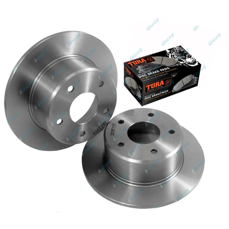 Toyota Lexcen VN VP VR VS 91~97 V6 non IRS 2 Rear Disc Rotors + Brake Pads