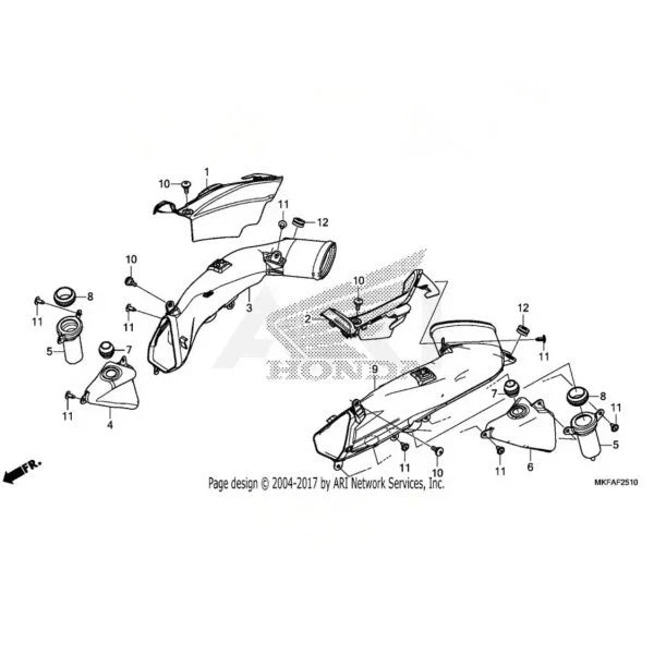 Honda CBR1000RR Left Air Intake Duct (2017–2022)