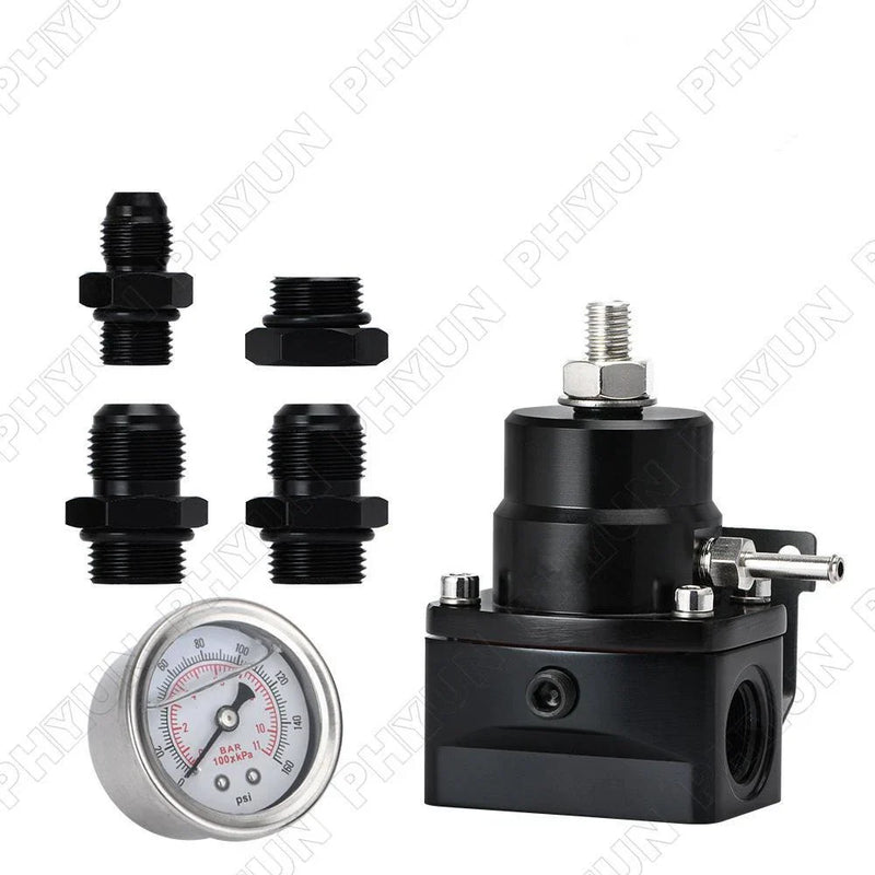 Universal Black AN8 Fuel Pressure Regulator with Boost & Fittings