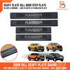 Dual Cab Ranger Door Entry Guard Kick Plate Sill Cover Black Chrome (12-25)