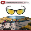 1 x Goggles Motorcycle Riding Red Lens Black Frame PC Cycling Sunglasses