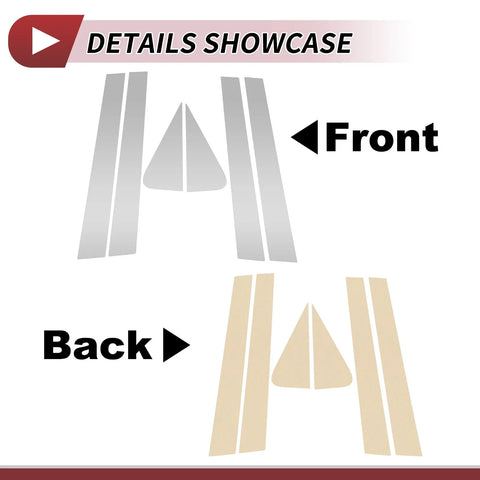 Ford Escape (2008-2012) Silver Tone 6 Pcs Door Pillar Window Trim