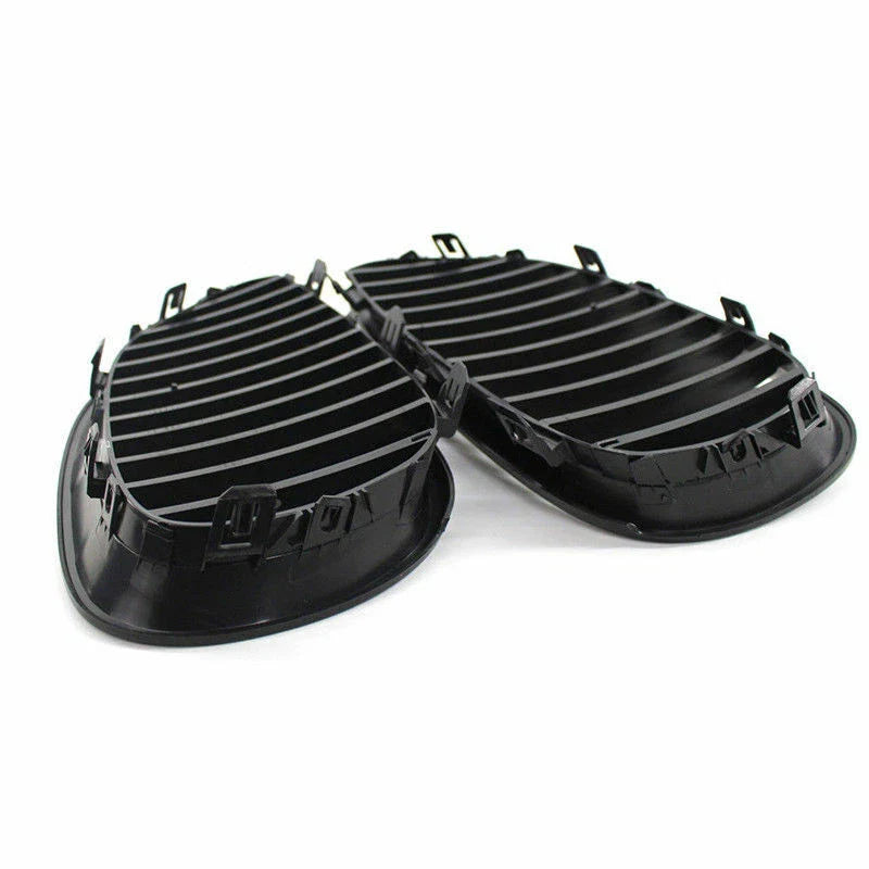 BMW E60 E61 5-Series (2003-2010) Matte Black 2 x Front Kidney Grille Covers