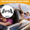 Toyota Corolla Door Pillar Window Trim 16 Pcs Carbon Fiber Pattern Black