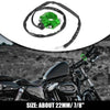 Motorcycle Engine Start Stop Switch w/ Green Mounting Backplate Black Button