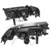 Landcruiser 80 Series Angel Eyes LED Projector Headlights BLACK (1989–1997)