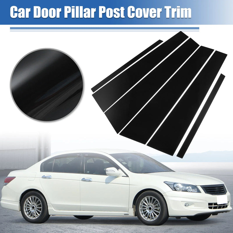 Honda Accord Glossy Black Car Door Window Pillar Post Covers (2008-2012)