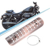 Motorcycle 1 Set / Exhaust Pipe Heat Shield with 20mm-70mm Clamps Copper Tone