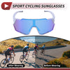 Motorcycle Riding Goggles Blue Lens White Frame Eyeglasses
