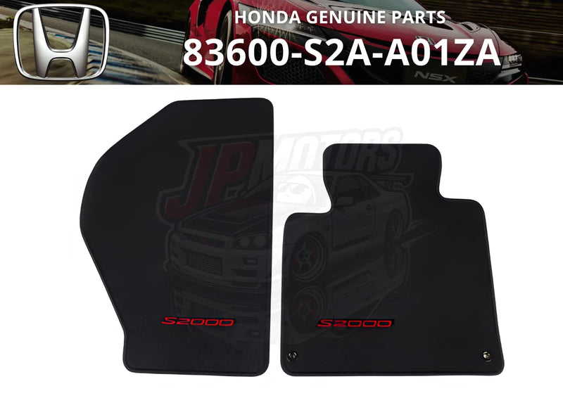Honda S2000 Floor Mat Set Black LHD w/Red Letters (2000–2009)
