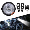 Retro Motorcycle High Power 7" LED Headlight + Mesh Cover + Bracket