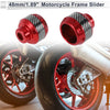 Make Model 2 x 14mm Aluminum Alloy Carbon Fiber Motorcycle Slider Frame Red