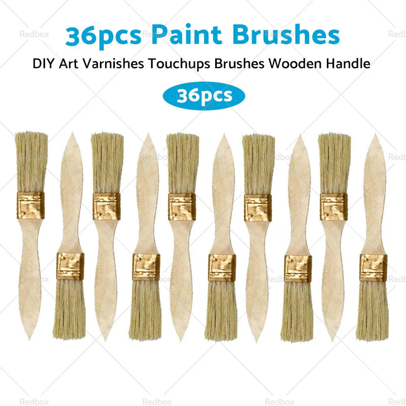 DIY Projects 36PCS 1" Art Varnish Touchup Brushes
