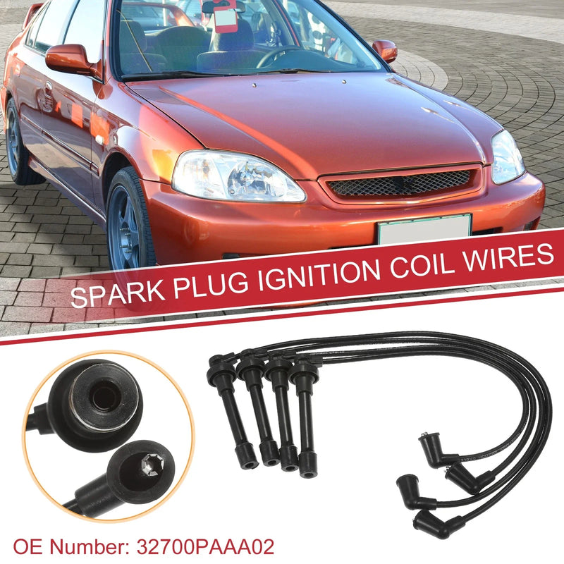 Honda Accord 4 Pcs Spark Plug Wire Ignition Coil Cable (1994-2002)