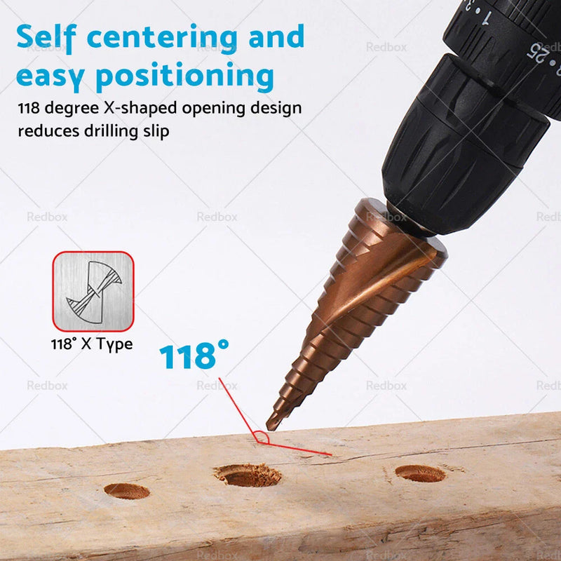 Stainless Steel Cobalt Steel Step Cone Drill Bit Hole Cutter