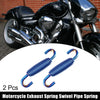 Motorcycle Exhaust Pipe Spring / 2pcs / Stainless Steel Blue 55mm