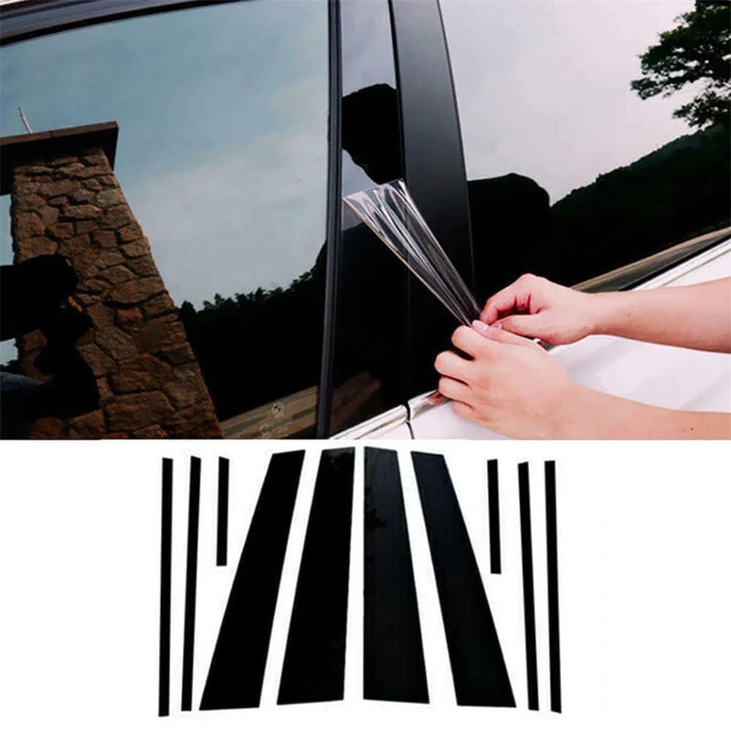 Toyota RAV4 10x Glossy Black Door Window Trim Covers (2019-2023)