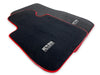 BMW 5 Series G30 Premium Black Red Round Floor Mats (2017-2023)