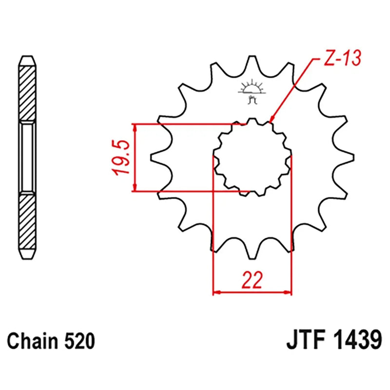 Suzuki Quadsport 230 LT-230S 11-Tooth Front Sprocket (1985–1988)