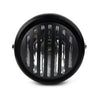 Harley Sportster 6.5" Round Scalloped Finned Headlight