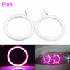 Universal 70MM DRL Fog Headlights 2 x COB Angel Eyes Halo Ring LED Light