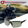 Motorcycle Riding Goggles Dark Green Lens Black Frame Tri-acetel Cellulose PC