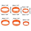 Ford F150 6 x Orange Aluminium Alloy Knob Trim Rings (2016-2020)