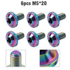 Bike Motorcycle 6 x Titanium Alloy M5x20mm Torx Head Bolts