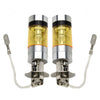 2 x H3 100W 2828SMD LED Car Fog Light Tail Lamps Bulbs Yellow 12-24V