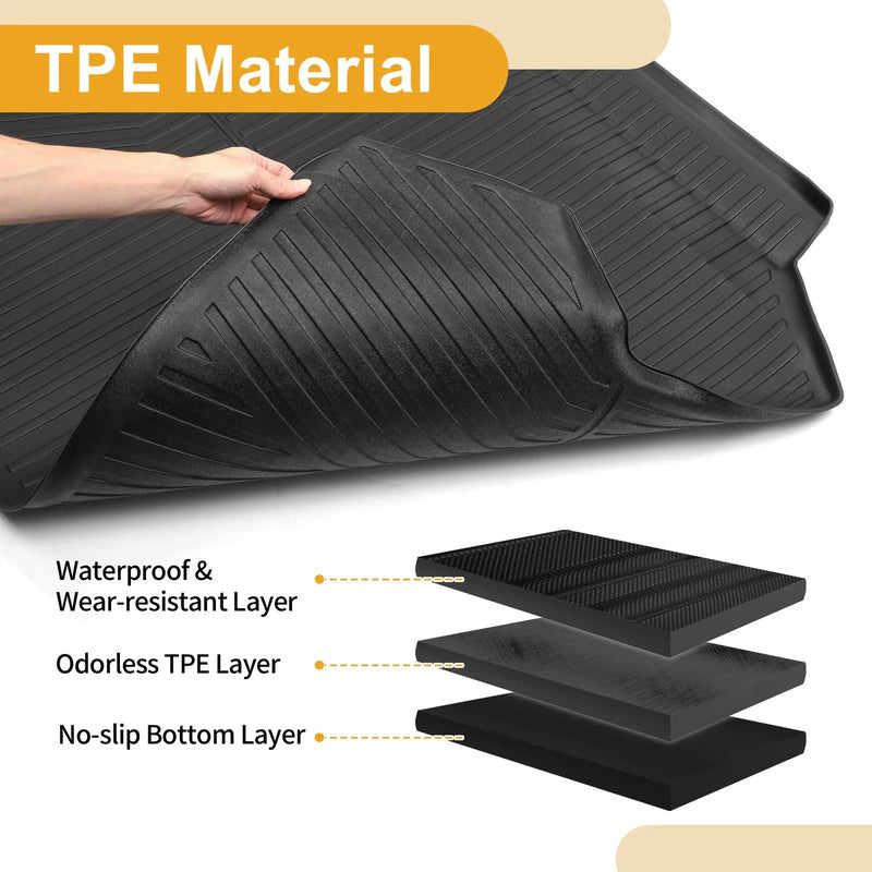 Honda CR-V 2017-2022 Stripe Pattern TPE Cargo Liner Rear Trunk Mat