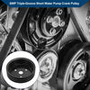 Chevy SBC Small Block 262 3 x Triple-Groove Short Water Pump Crank Pulley