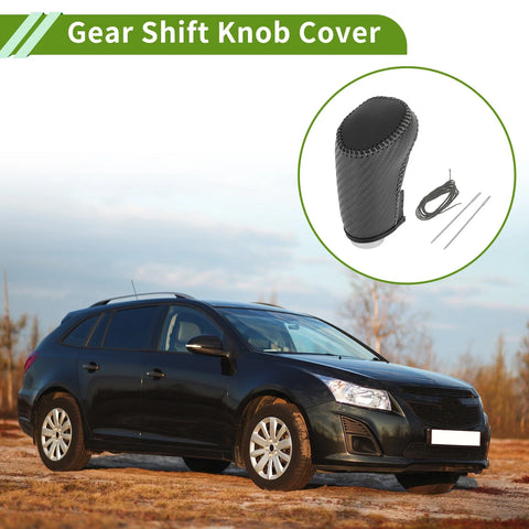Chevrolet Malibu Black Carbon Fiber Black Gray Gear Shift Knob Cover