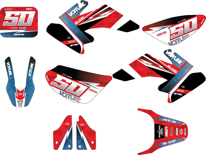 Honda CRF50 CRF 50 (2004-2012) Roster Style Graphics Sticker Kit