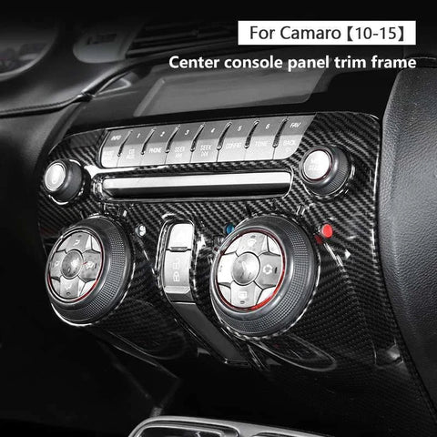 Chevrolet Camaro 2010-2015 Carbon Fiber Console AC Radio Panel Cover Trim
