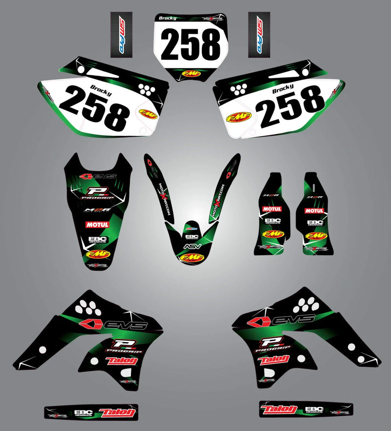 Kawasaki KXF 250 Decal Kit SUNRISE STYLE Full Graphics (2006-2008)