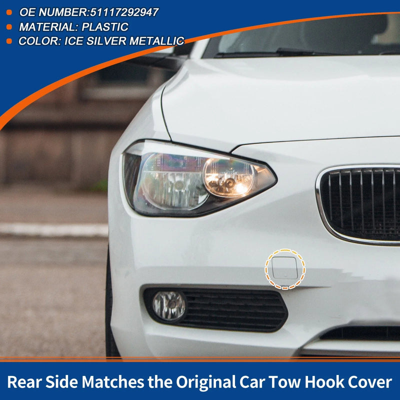 BMW 1 Series (2012-2019) - Ice Silver Metallic Tow Hook Cover