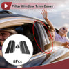 Nissan Sentra Black Carbon Fiber Door Pillar Window Trim (2020-2023)