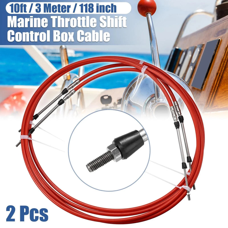 Yamaha 2 x 10ft 118 Inch Marine Type Shift Remote Control Box Cable