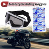 Motorcycle Riding Goggles Grey Lens White Frame PC Cycling Sunglasses