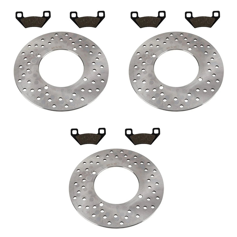 Arctic Cat 700 Diesel Auto 4x4 FIS TRV Front & Rear Brake Rotors & Pads