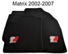 Toyota Matrix 2002-2007 Black Tailored Carpets with Emblem Floor Mats