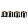 Harley Big Twin 1340 Evo 4 x Black White Spark Plug Nut Caps (1985-1999)