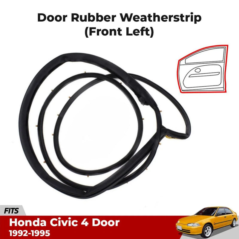 Door Rubber Weatherstrip Front Left Fits Honda Civic EG DX Sedan 4D 1992-95 D06
