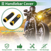 Motorcycle 7/8" 22mm Hand Grips Cover Kit Gold Tone