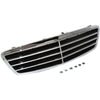 Radiator Grille Chrome Black For 2001-07 Mercedes-Benz