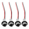 4x Connector Socket Bulb Bundle PigTail T15 Rubber Wedge LED