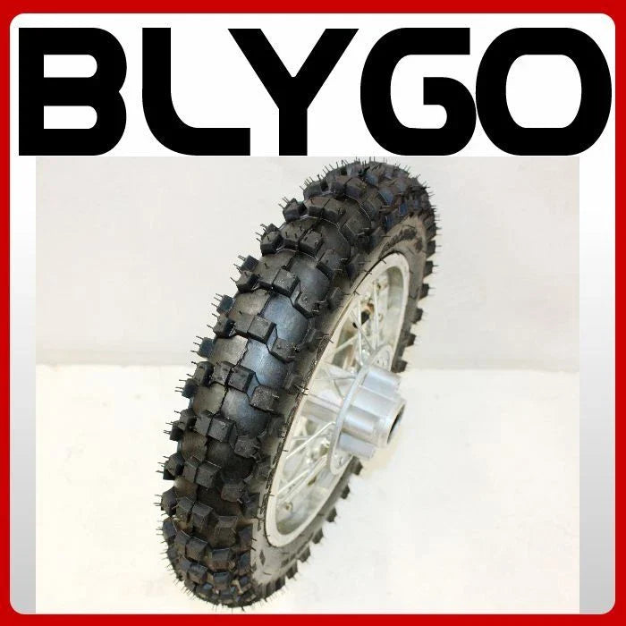 PIT PRO Dirt Bike 10" Rear Disc Brake Wheel Rim Knobby Tire