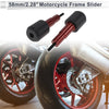 2 x 1.1 Aluminum Alloy Plastic Motorcycle Slider Frame Red